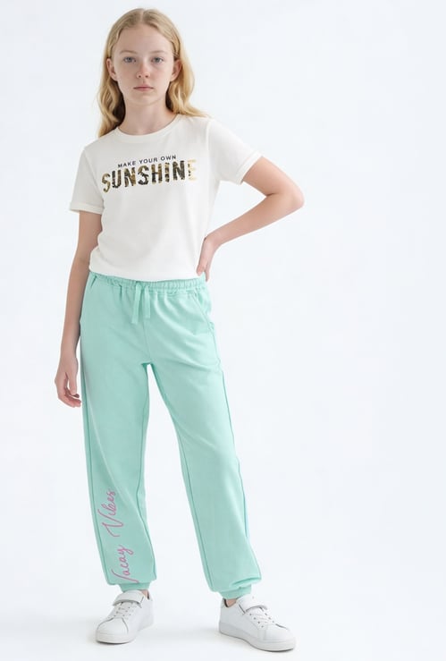 FAME FOREVER Girls Printed Track Pants