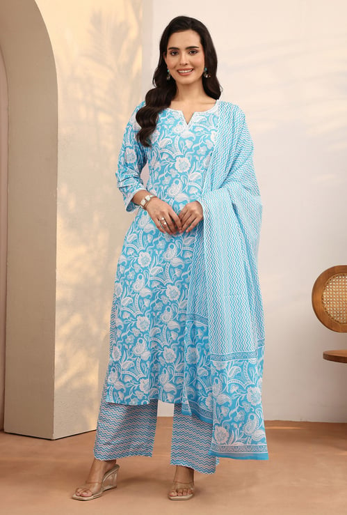 LIBAS Floral Print Kurta Set