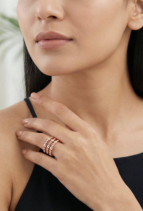 GIVA Glow in Motion Spiral Sterling Silver Ring