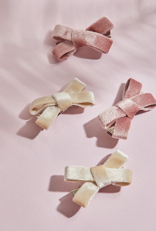 FAME FOREVER Girls Bow Alligator Clip - Pack of 4