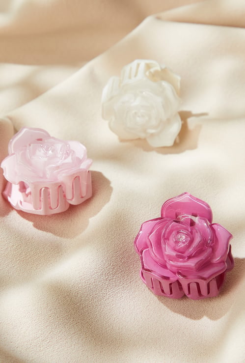 FAME FOREVER Flower Claw Clip - Pack of 3