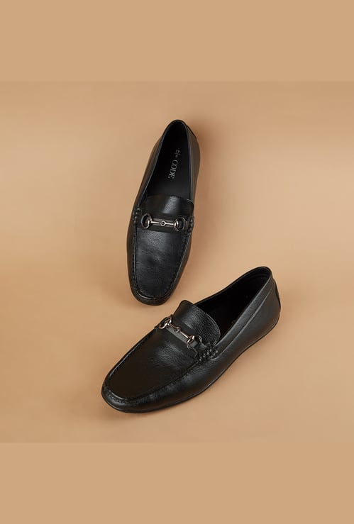 CODE Solid Horsebit Loafers