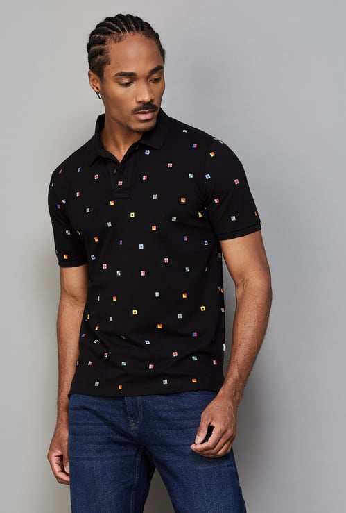 FAHRENHEIT Printed Polo T-shirt