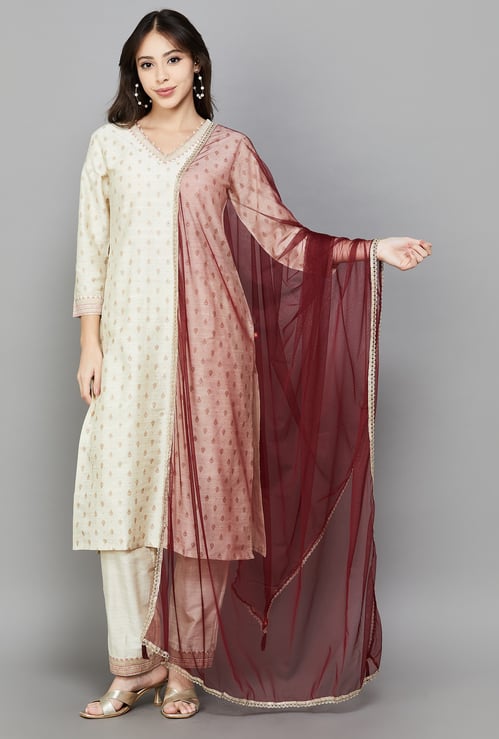SPAN Solid Dupatta