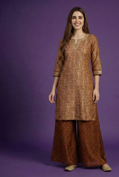 SPAN Ethnic Motif Straight Kurta