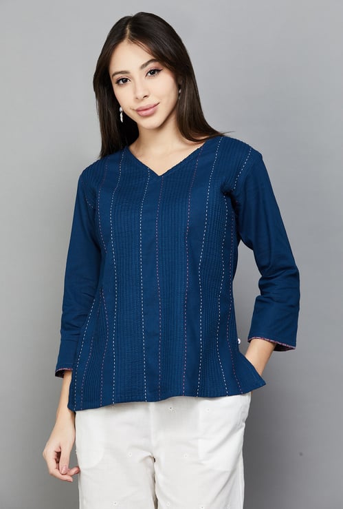 SPAN Pleated Straight Kurti