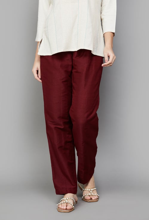SPAN Solid Straight Pants