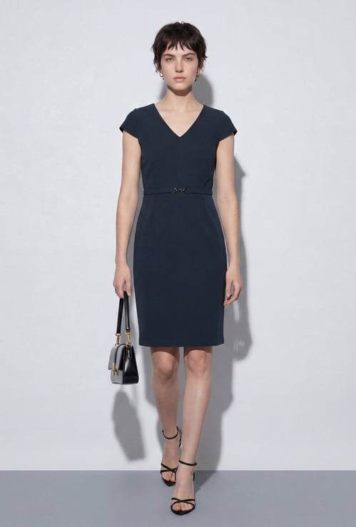 CODE CLASSIC Solid Sheath Dress