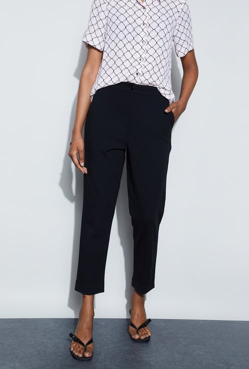 CODE CLASSIC Plain Elasticated Trousers