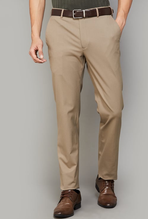 PARK AVENUE Flex Tech Slim Straight Formal Trousers
