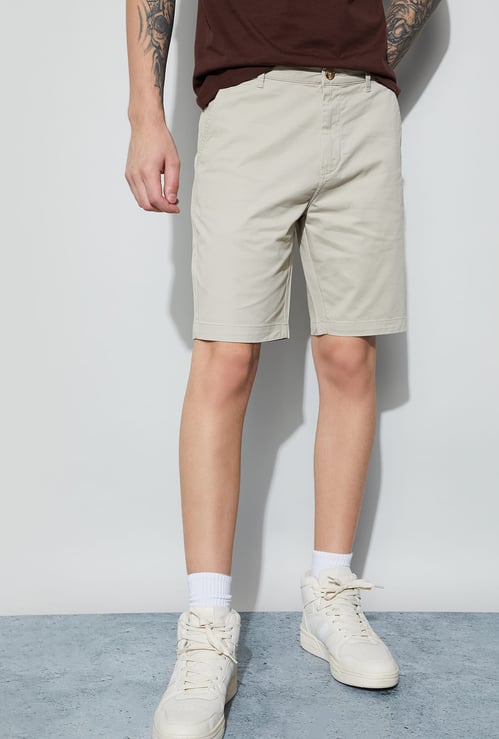 FAME FOREVER Solid Regular Shorts
