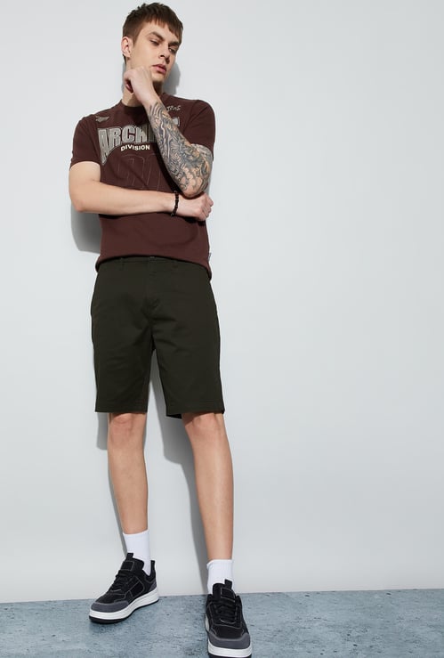 FAME FOREVER Solid Regular Shorts