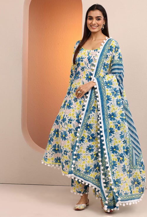 LIBAS Floral Print Kurta Set