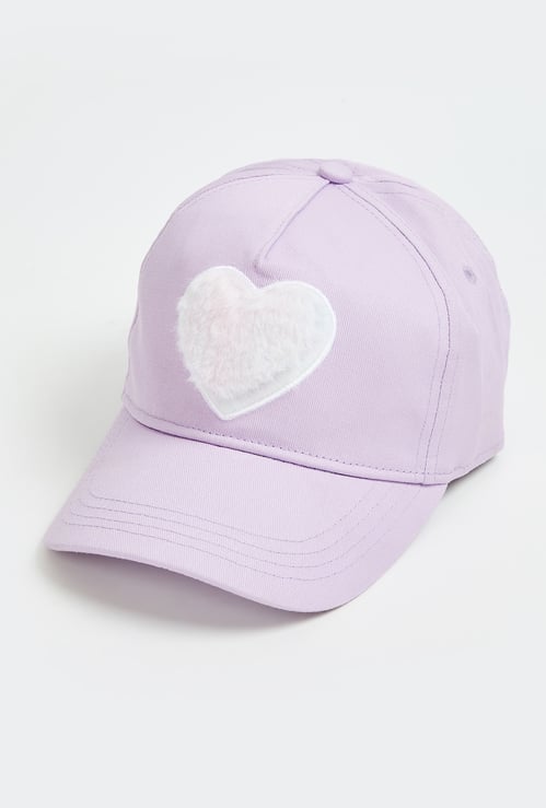 KIDSVILLE Girls Heart Applique Baseball Cap