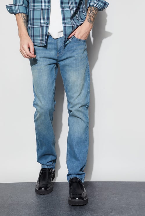 DENIMIZE Washed Slim Straight Jeans