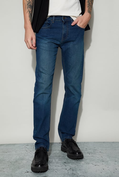 DENIMIZE Washed Slim Straight Jeans