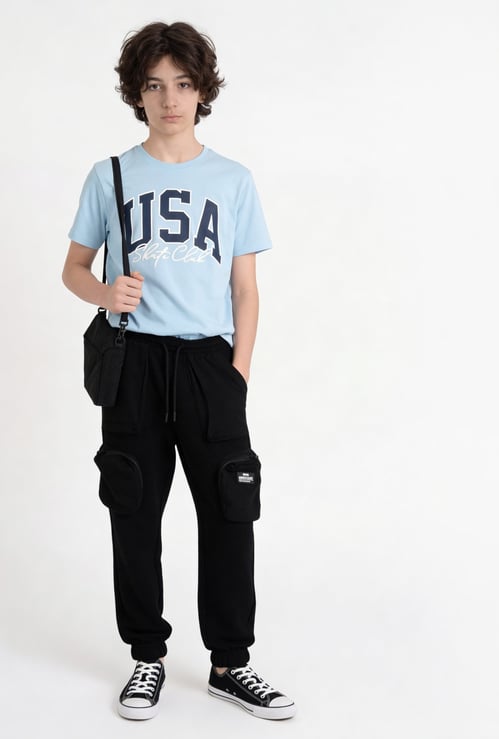FAME FOREVER Boys Textured Track Pants