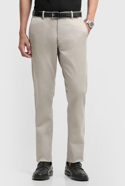 ARROW SPORT Solid Slim Straight Trousers