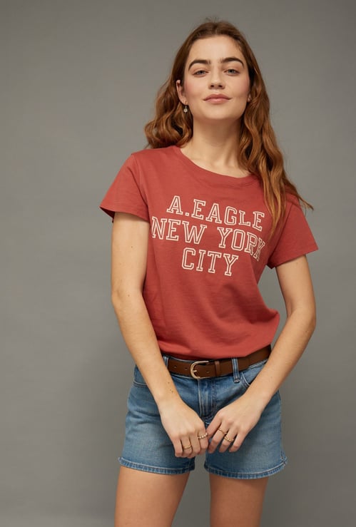 AMERICAN EAGLE Typographic Print T-shirt