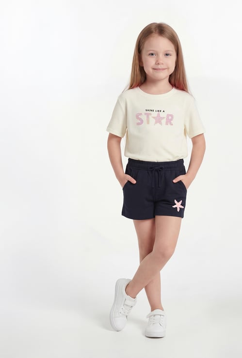 FAME FOREVER Girls Graphic Print Shorts