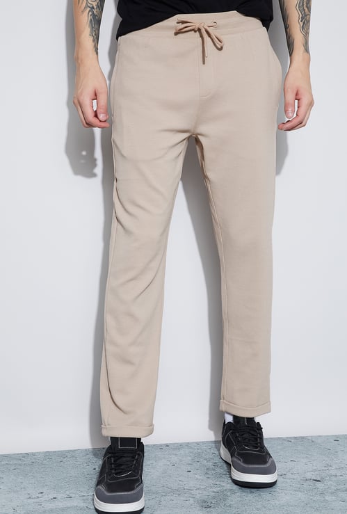 FAME FOREVER Textured Regular Fit Track Pants