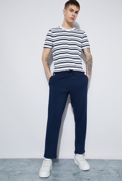 FAME FOREVER Textured Regular Fit Track Pants