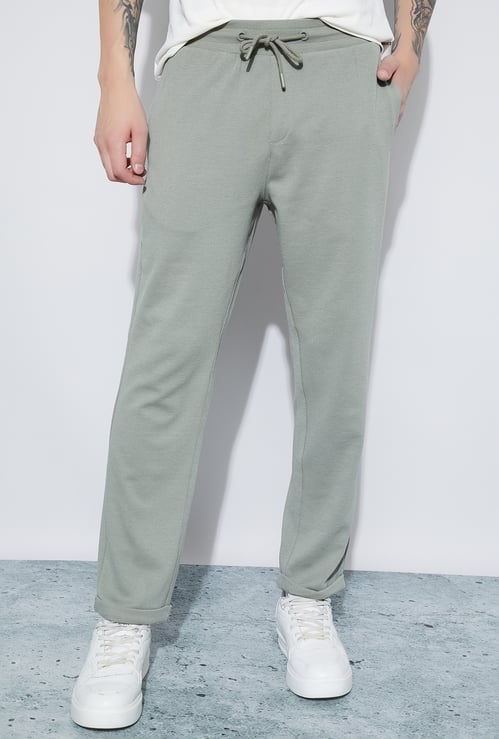 FAME FOREVER Textured Regular Fit Track Pants