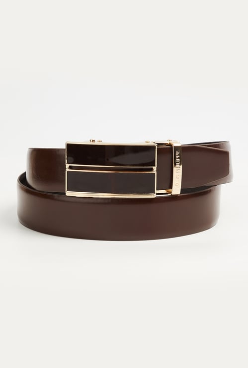 LOUIS PHILIPPE Solid Leather Belt