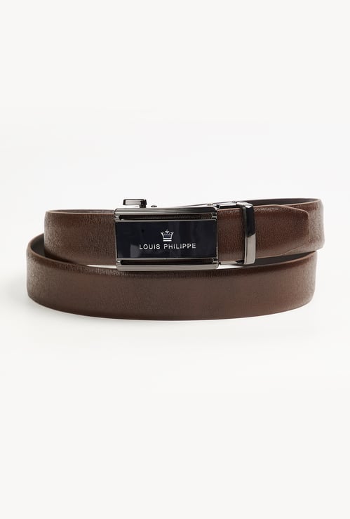 LOUIS PHILIPPE Solid Leather Belt