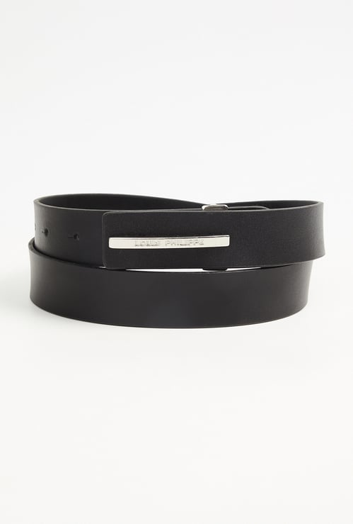 LOUIS PHILIPPE Solid Leather Belt