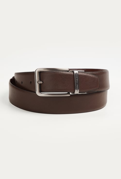 LOUIS PHILIPPE Solid Leather Belt