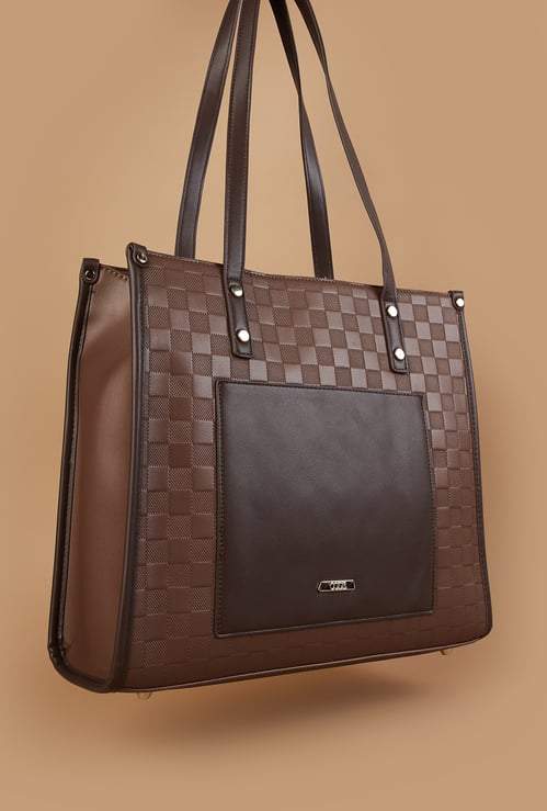 CODE Textured Shoulder Bag