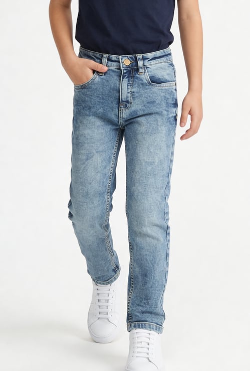 FAME FOREVER Boys Washed Jeans