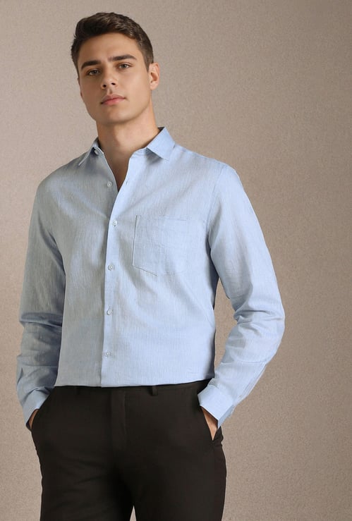 LOUIS PHILIPPE Solid Regular Fit Formal Shirt