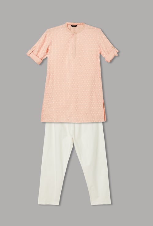 MELANGE Boys Printed Kurta with Pyjama Set