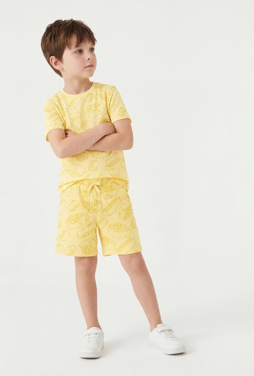FAME FOREVER Printed Elasticated Shorts