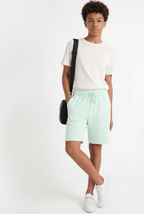 FAME FOREVER Boys Palm Print Regular Shorts