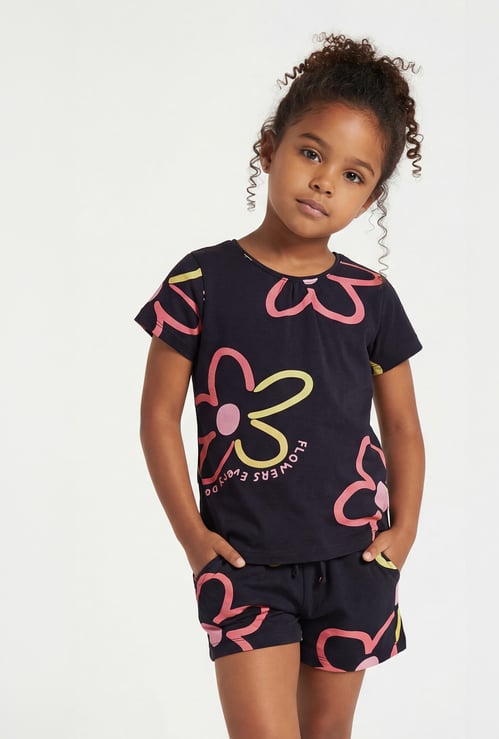 FAME FOREVER Girls Graphic Print T-shirt