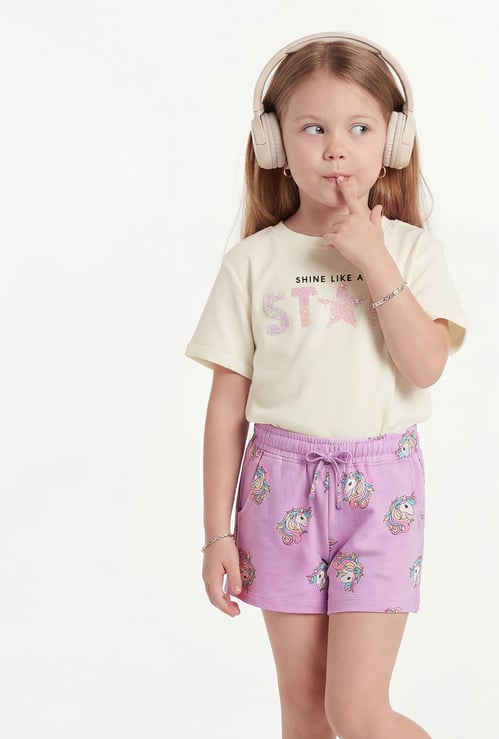 FAME FOREVER Girls Printed Shorts