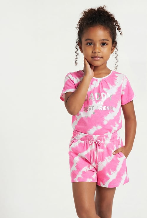 FAME FOREVER Girls Tie & Dye Shorts