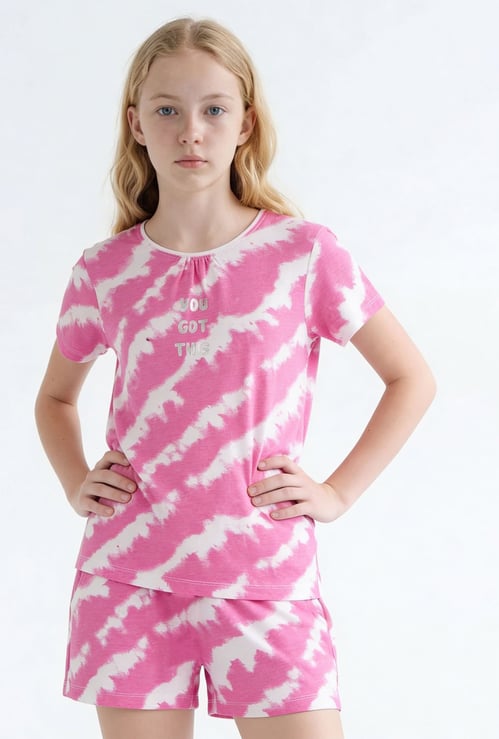 FAME FOREVER Girls Tie & Dye T-shirt