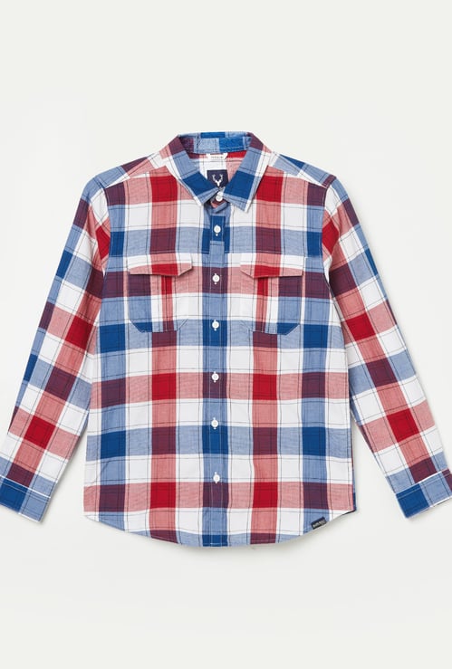 ALLEN SOLLY Boys Checked Shirt