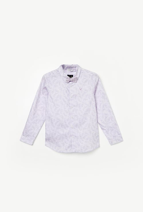 ALLEN SOLLY Boys Printed Slim Fit Shirt
