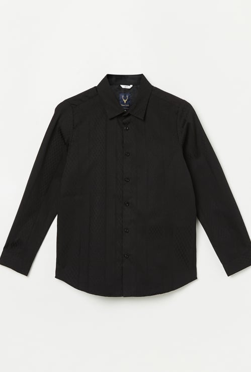 ALLEN SOLLY Boys Woven Slim Fit Shirt