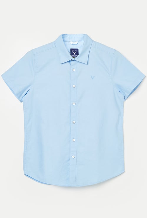 ALLEN SOLLY Boys Solid Half Sleeves Shirt