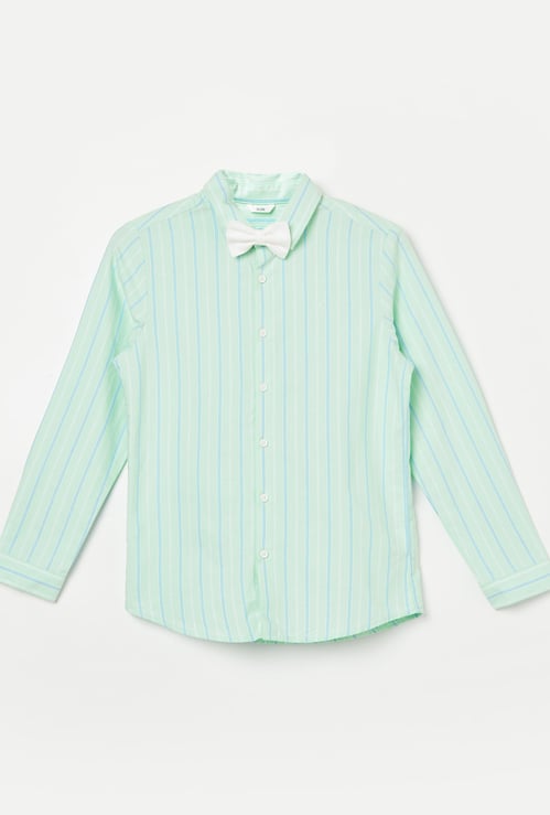 ALLEN SOLLY Boys Striped Slim Fit Shirt