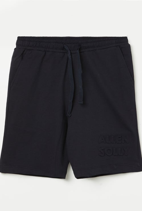 ALLEN SOLLY Boys Brand Embossed Shorts