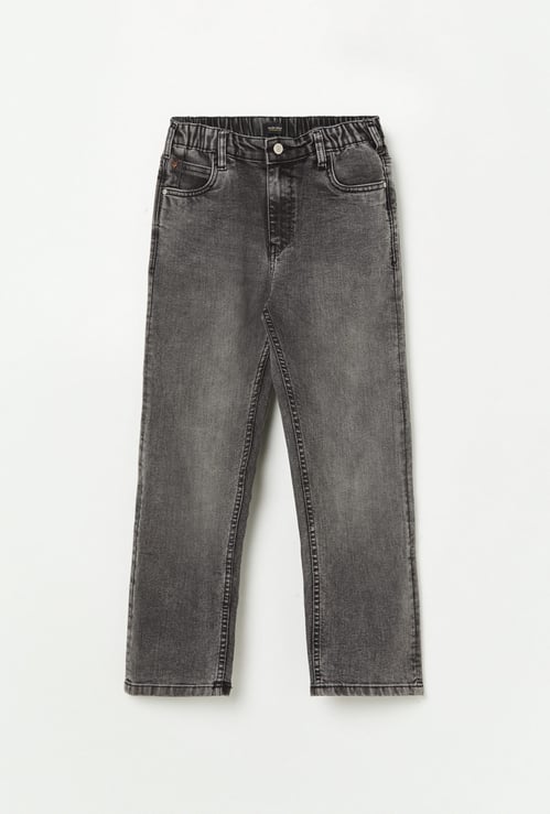 ALLEN SOLLY Boys Stonewash Regular Fit Jeans