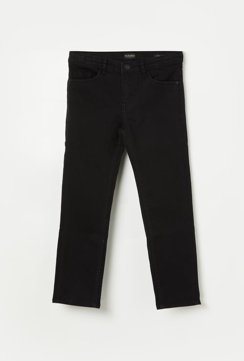 ALLEN SOLLY Boys Medium Wash Slim Fit Jeans