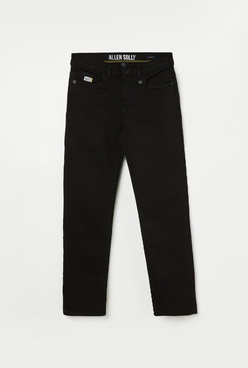 ALLEN SOLLY Boys Medium Wash Slim Fit Jeans